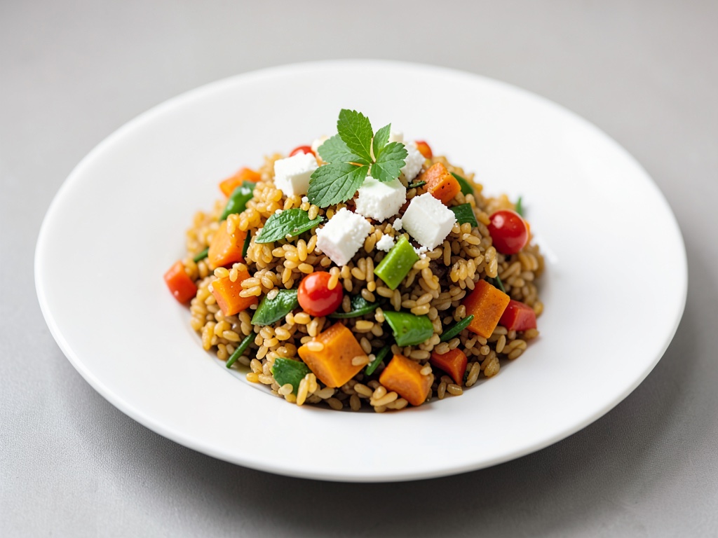 Insalata di Orzo con Zucca e Formaggio di Pecora