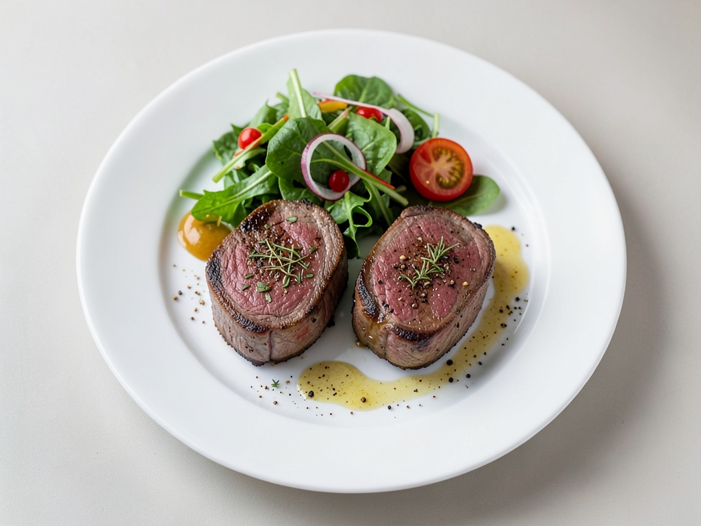 Insalata con filetto di cervo