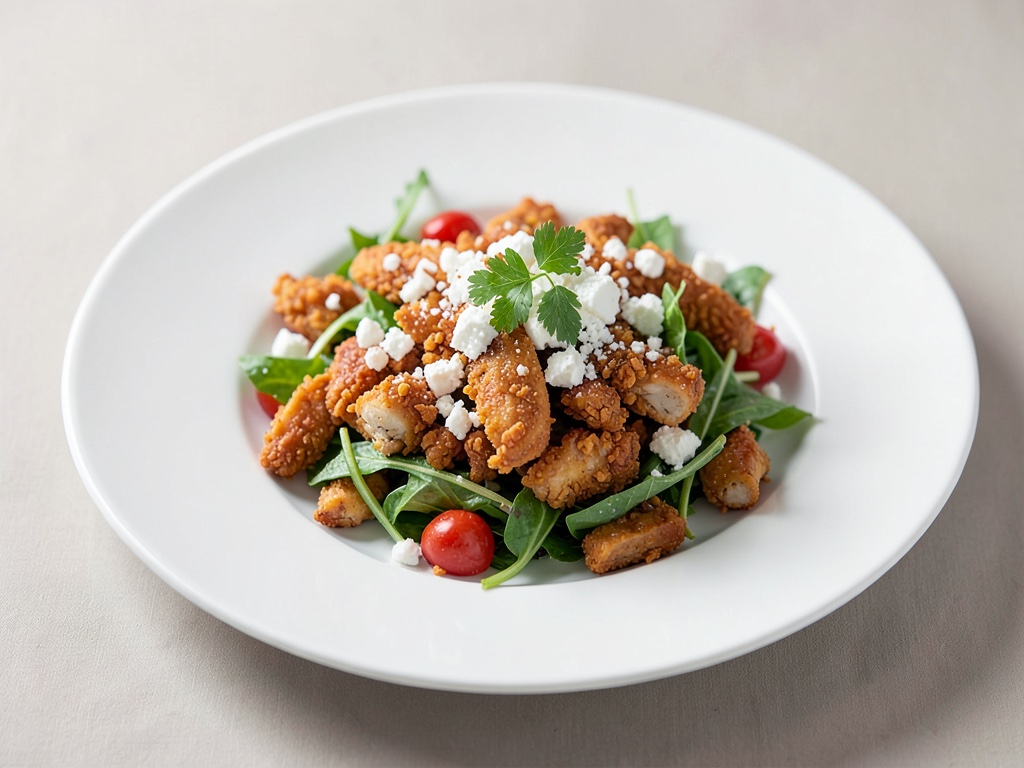 Insalata croccante di pollo con formaggio di pecora