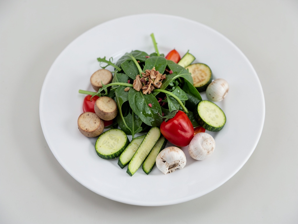 Insalata di verdure croccante con condimento al limone