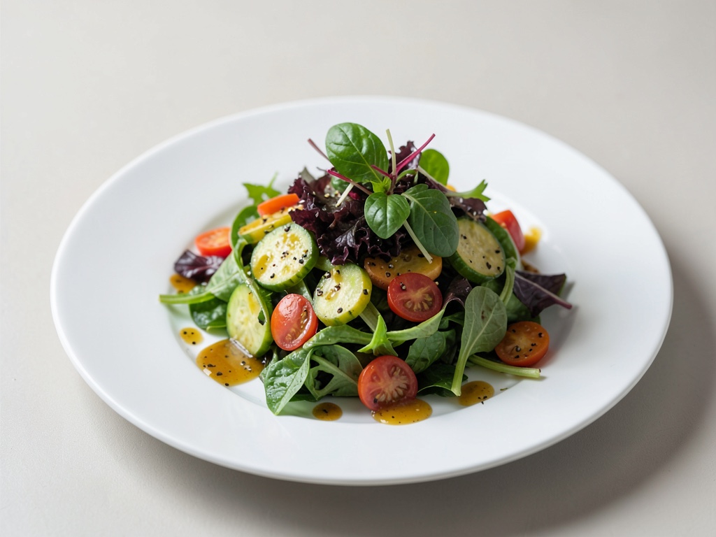 Fresca insalata di verdure con vinaigrette
