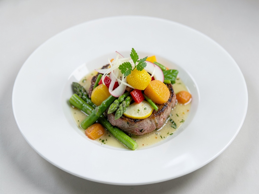 Ciotola fresca con finocchio, agrumi e asparagi verdi
