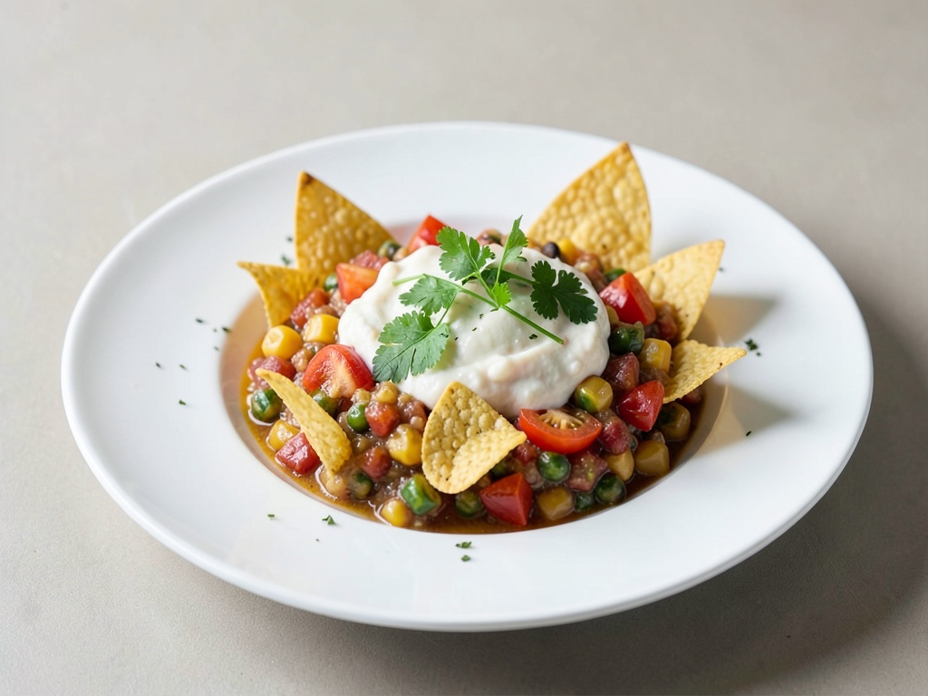 Salsa cremosa con tortilla chips