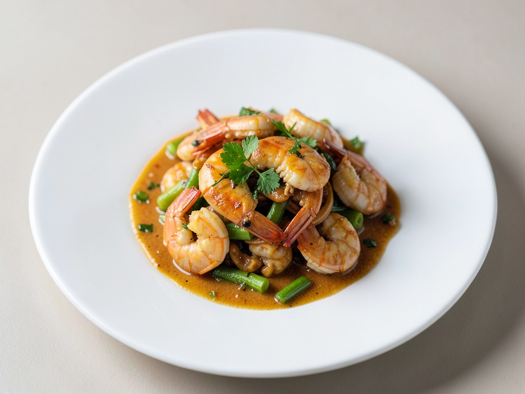 Wok di gamberetti vellutati