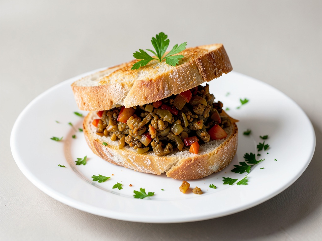 Sandwich croccante di cavolo rosso con Ciabatta