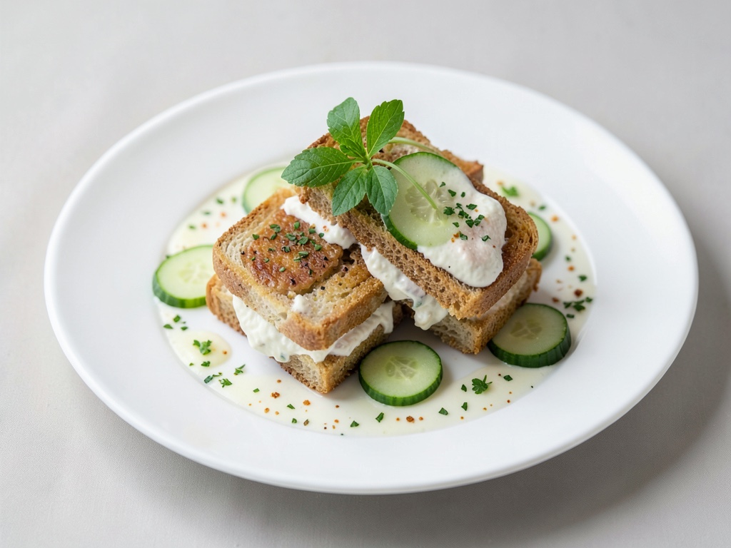 Sandwich al creme di trota con cetrioli
