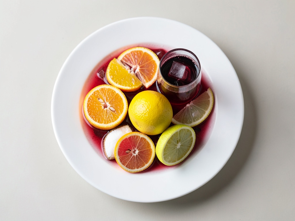 Sangria rinfrescante per uno spuntino