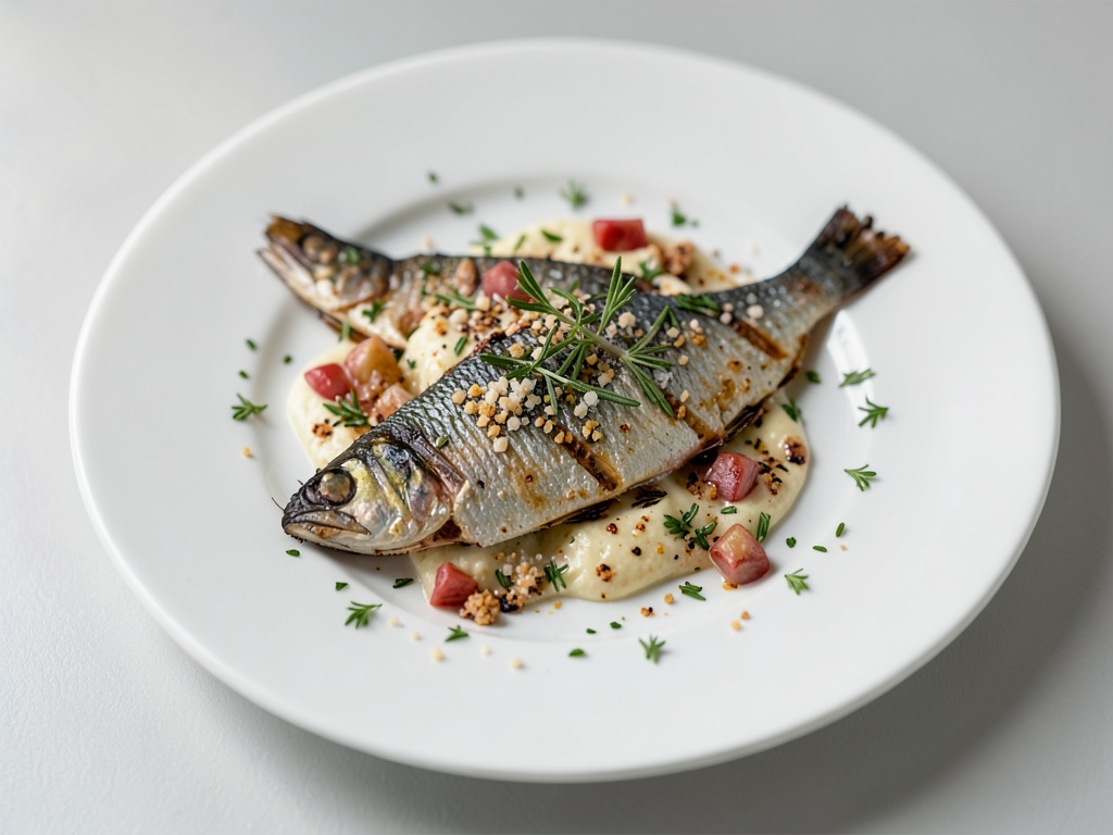 Sardine alla griglia con sale al rosmarino fatto in casa