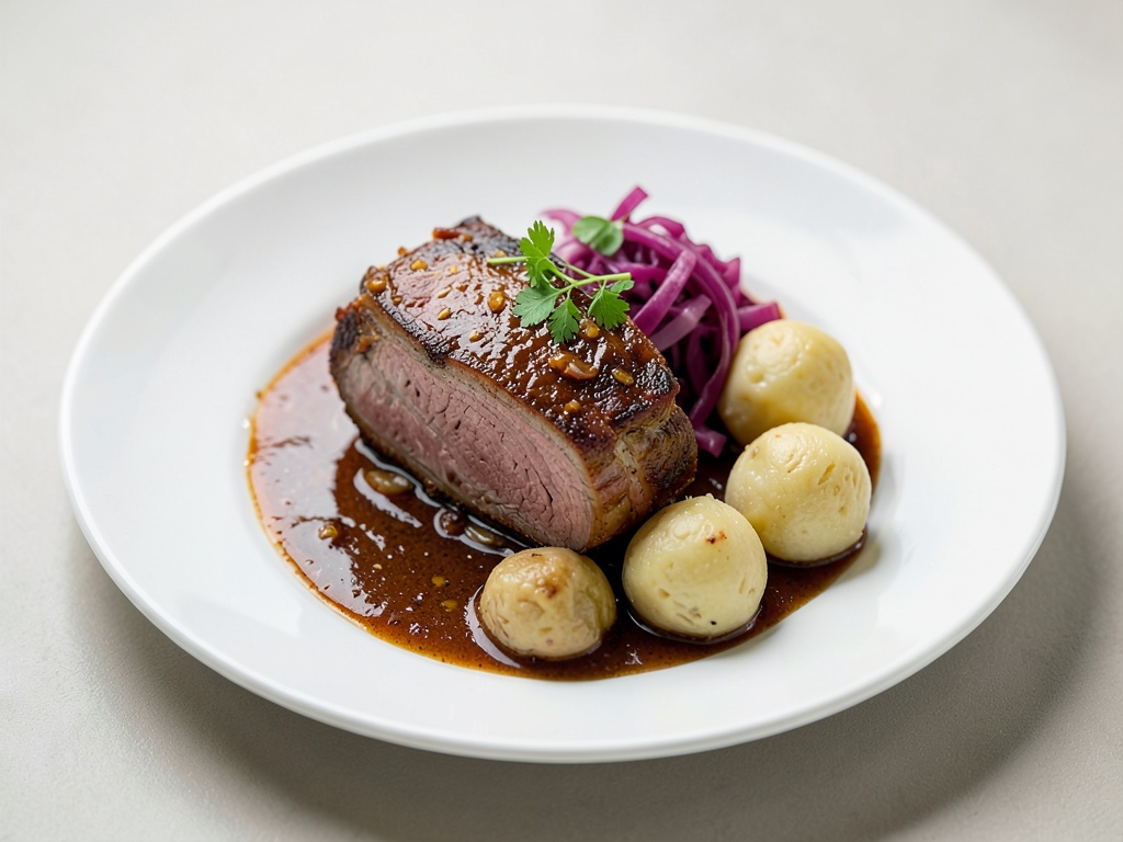 Classico Sauerbraten con cavolo rosso e gnocchetti