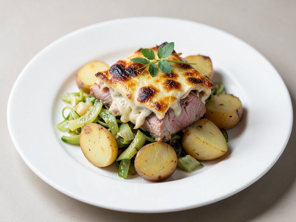 Gratin classico di crauti, patate e Kasseler