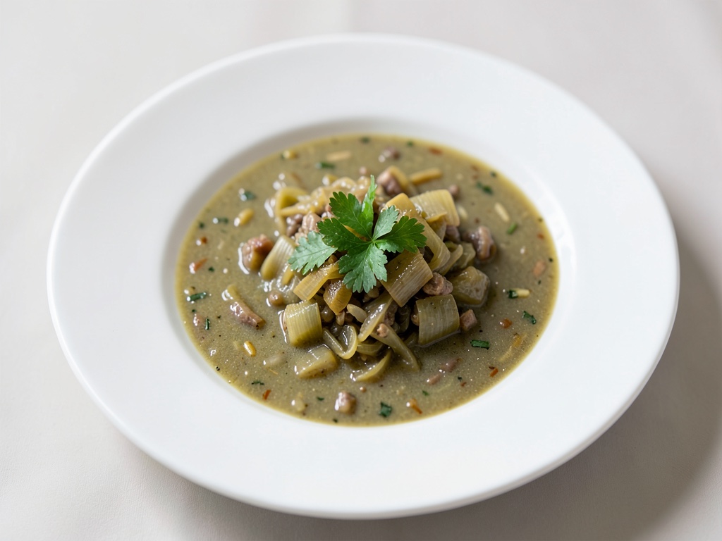 Sopa salada de chucrut y puerro