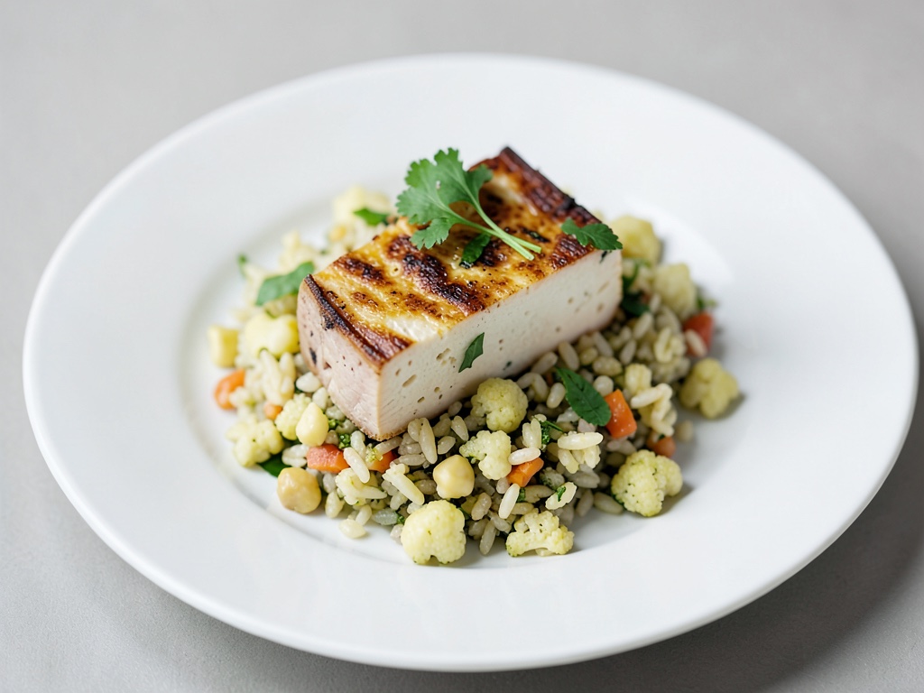 Feta al forno con riso di cavolfiore