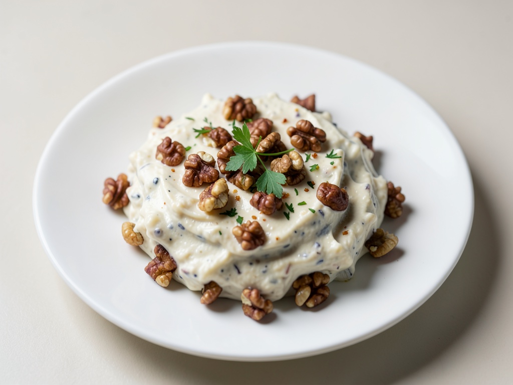 Dip cremoso al formaggio di pecora con noci
