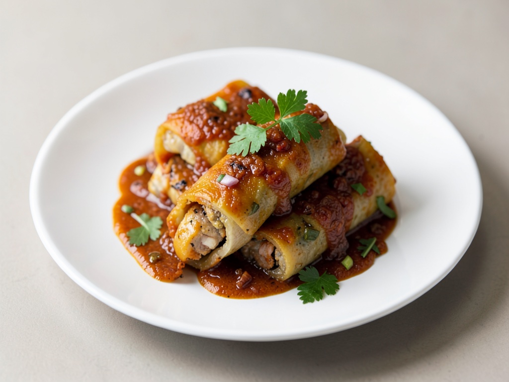 Rotoli di pollo piccanti