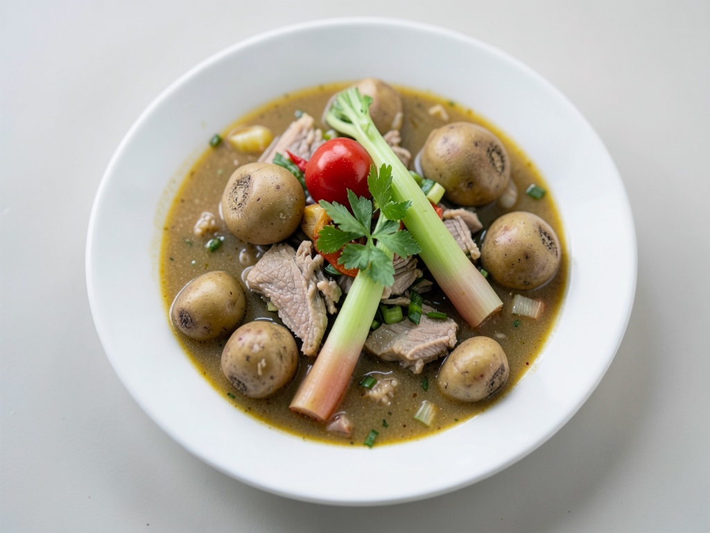 Zuppa piccante di pollo e verdure