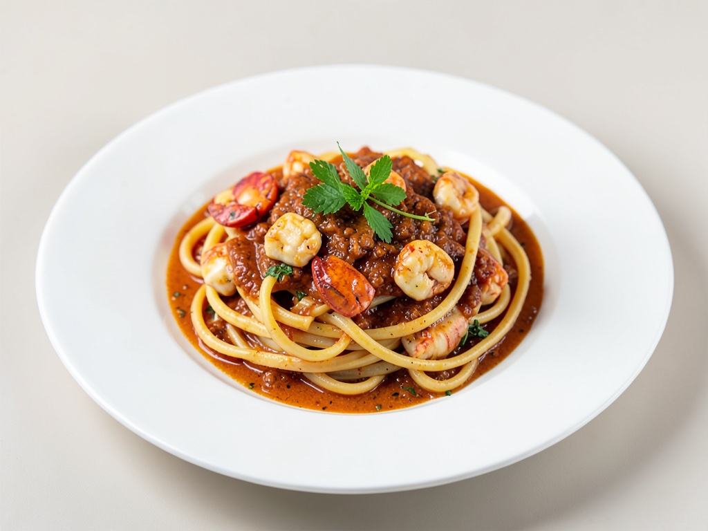 Scharfe Krebsfleisch-Pasta