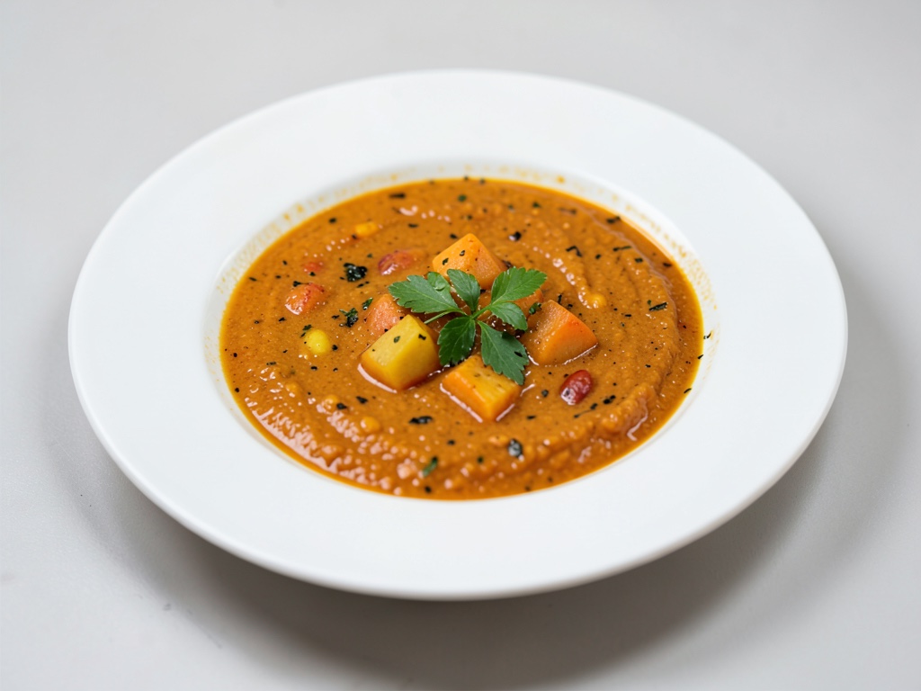 Scharfe Kürbis-Kartoffel-Suppe