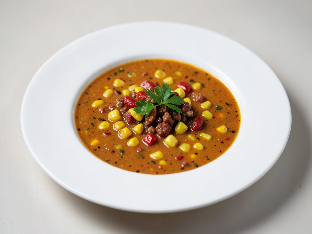 Zuppa di mais piccante con peperoncino