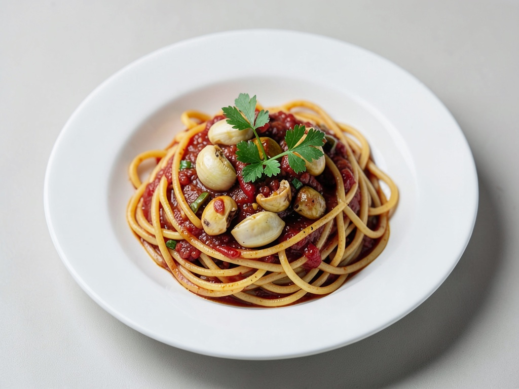 Scharfe Spaghetti mit Knoblauch, Öl und Chili