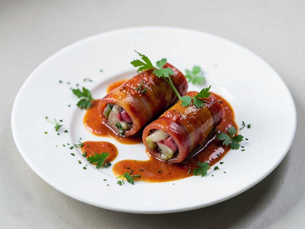 Rulitos de rábano picante