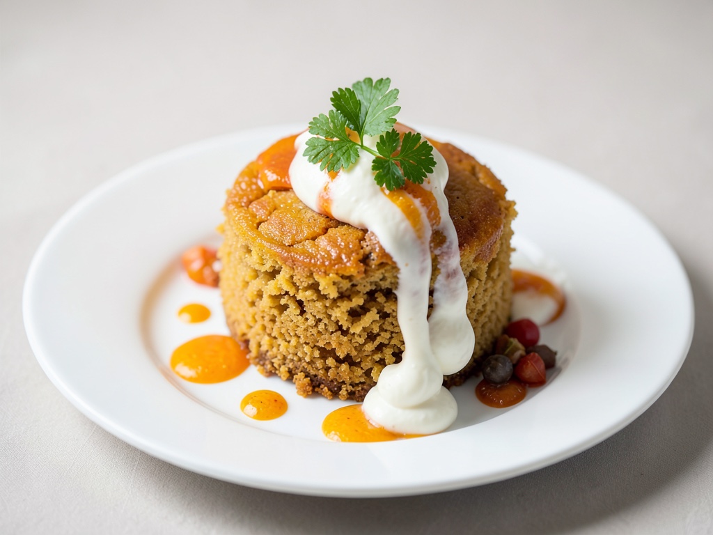 Orange Biscuit Cake with Vanilla Cream