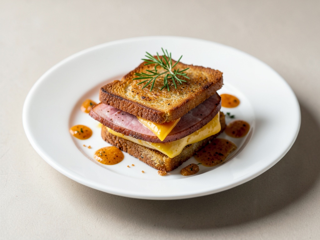 Toast croccante al prosciutto e formaggio