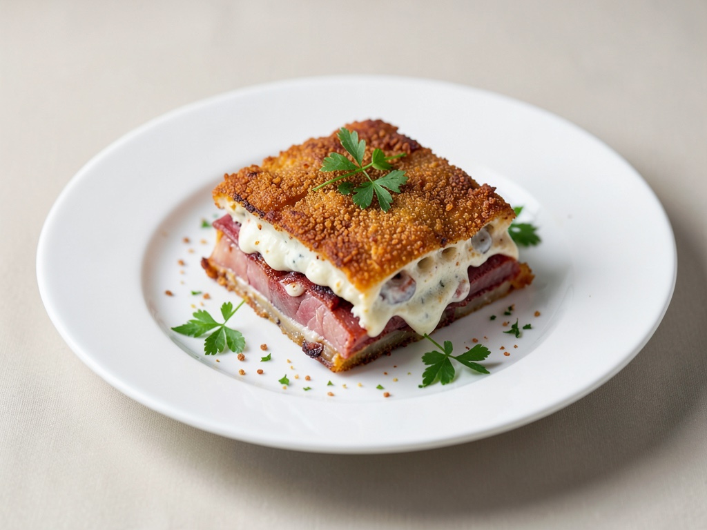 Knusprige Schinken-Ricotta-Lasagne