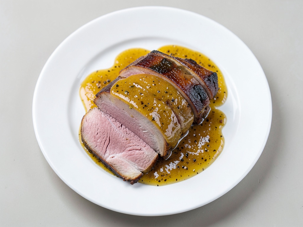 Braciola di prosciutto croccante con glassa alla marmellata di mele