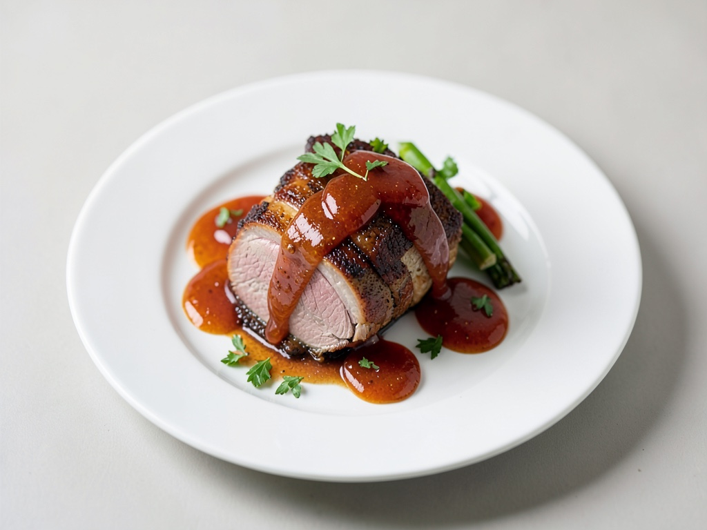 Cotoletta di maiale croccante con glassa alla marmellata di mele