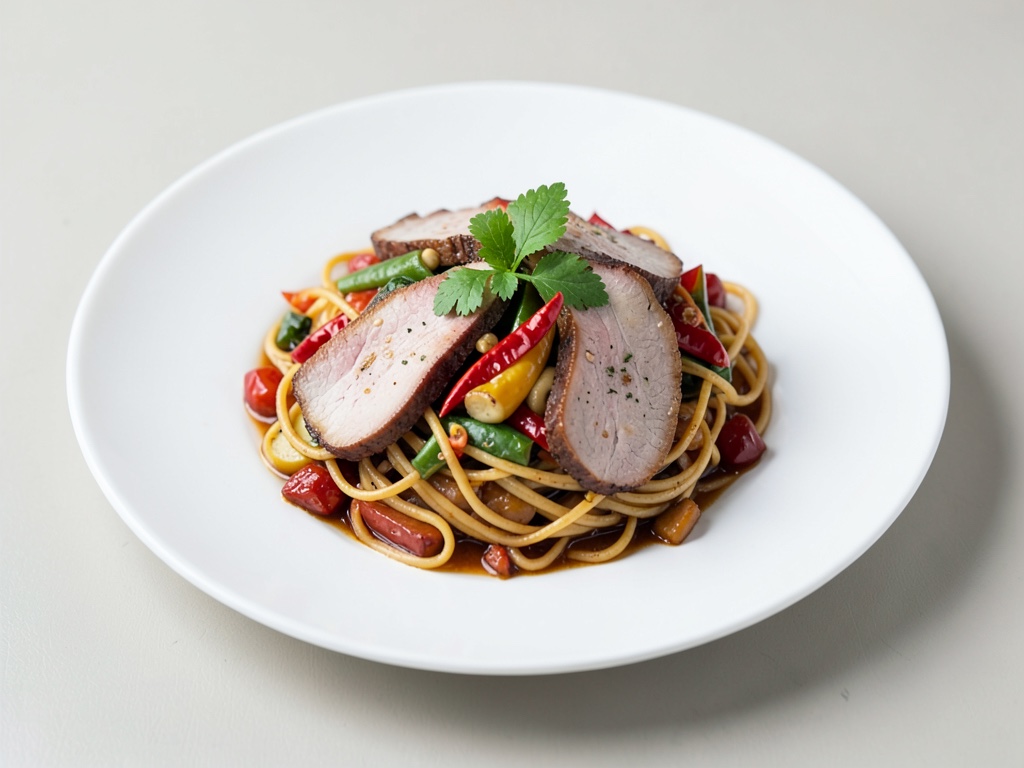 Pasta al prosciutto con peperoncino