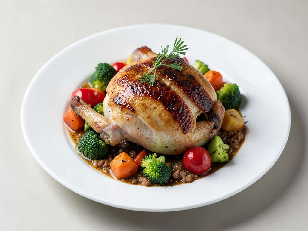 Pollo al forno con verdure invernali