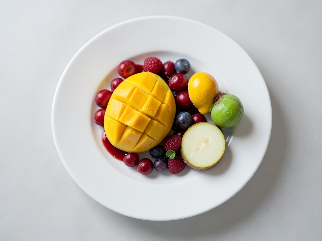 Luftige Eischnee-Knödel auf karamellisiertem Obst