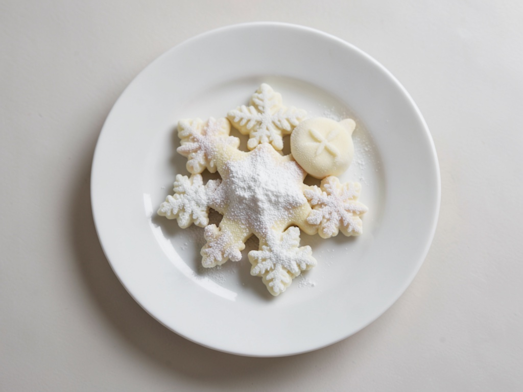 Galletas de copos de nieve tiernas
