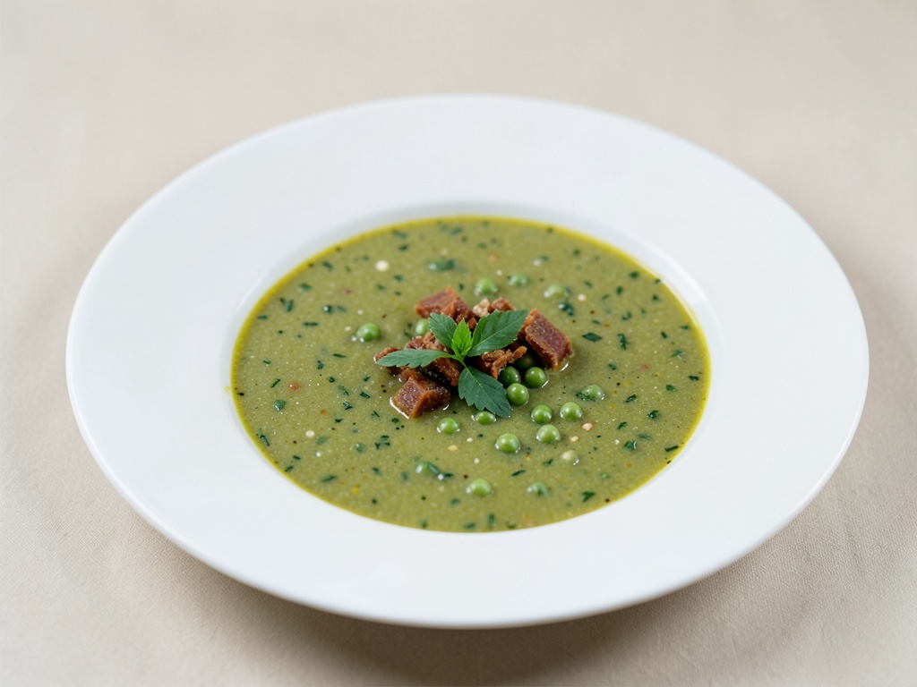 Zuppa veloce di piselli
