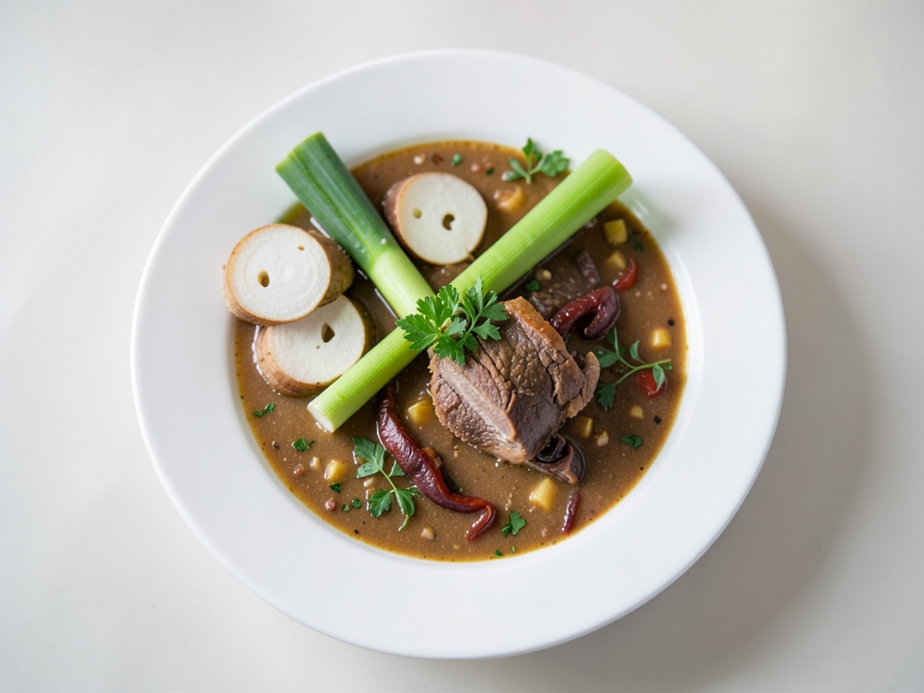 Zuppa veloce di ossa di manzo