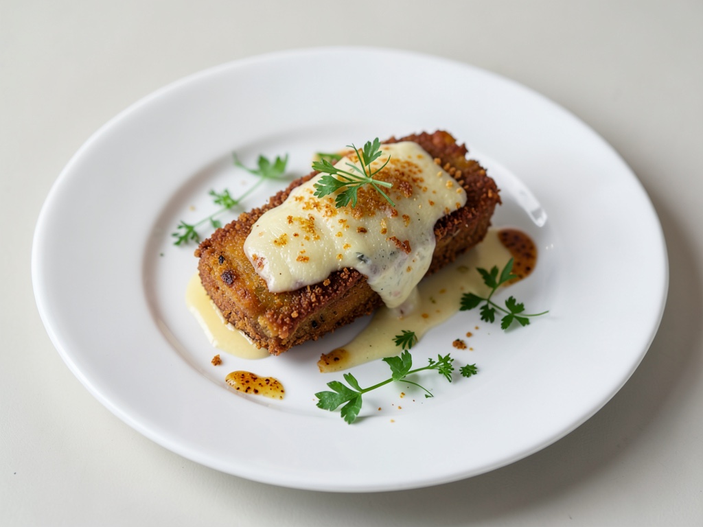 Schnitzel croccanti con crosta di formaggio