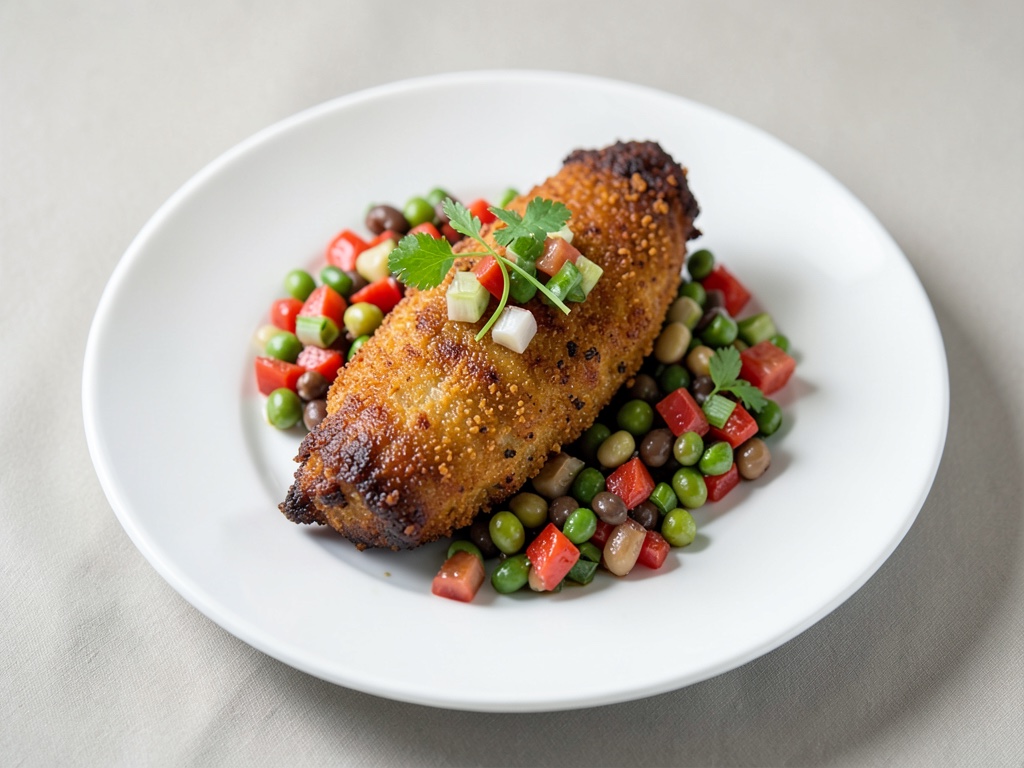 Schnitzel croccanti con salsa di fagiolini fresca