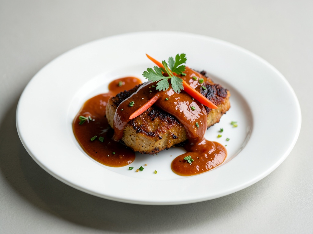 Cotoletta con salsa al mandarino