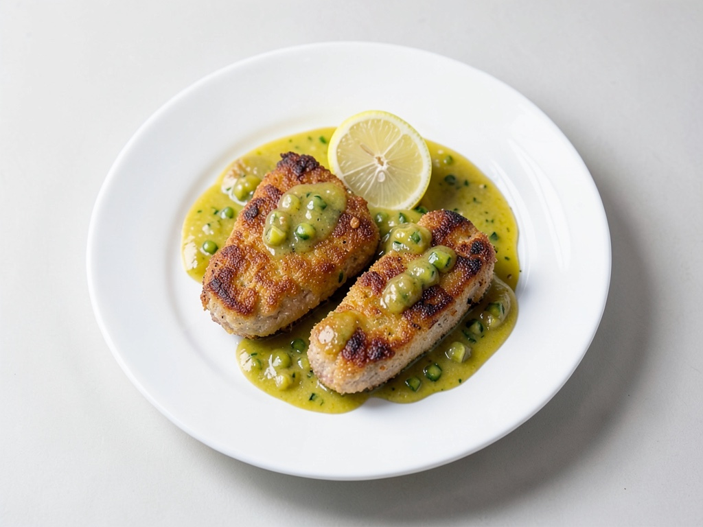 Schnitzel croccanti in salsa cremosa al limone e cipolla