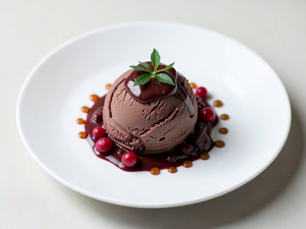 Schoko-Chai-Cranberry-Eis