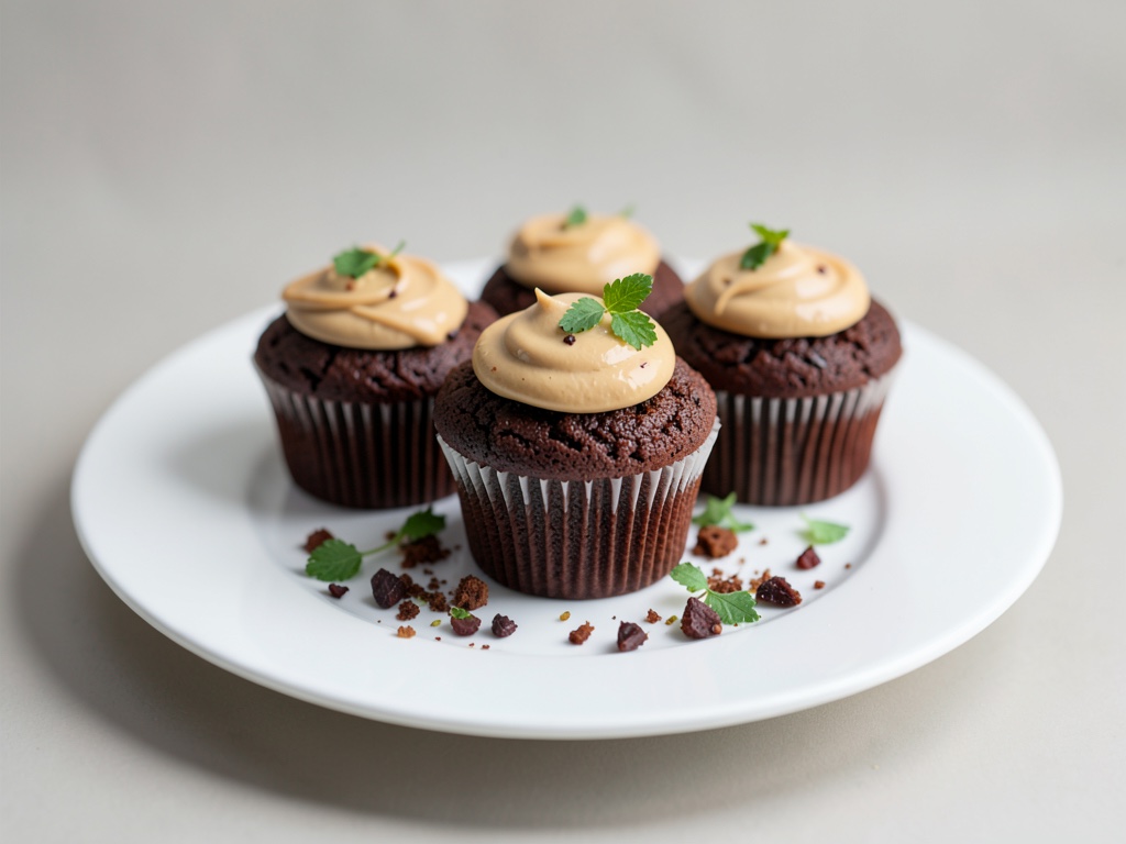 Saftige Schokoladen-Cupcakes mit Sahneguss