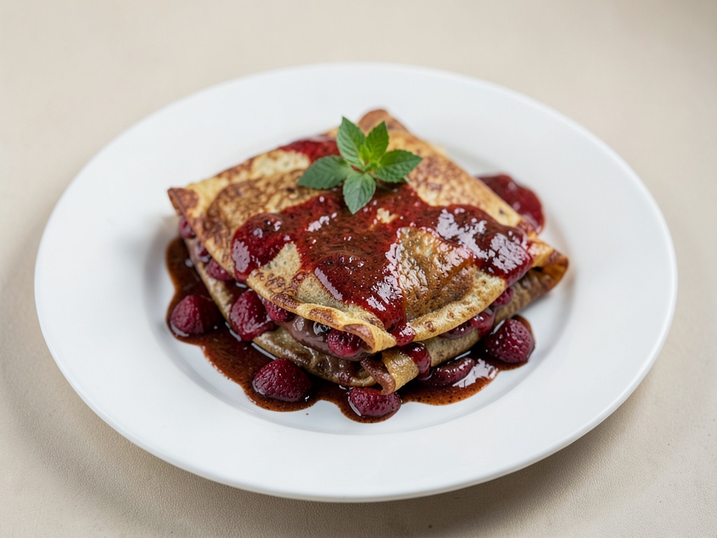 Crepes al cioccolato e fragole