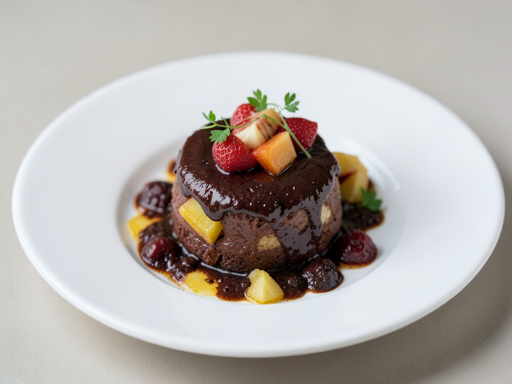 Divertimento alla frutta al cioccolato