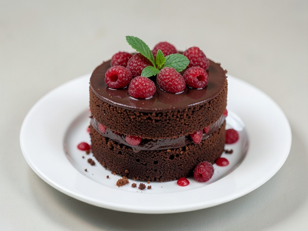 Torta al cioccolato e lamponi
