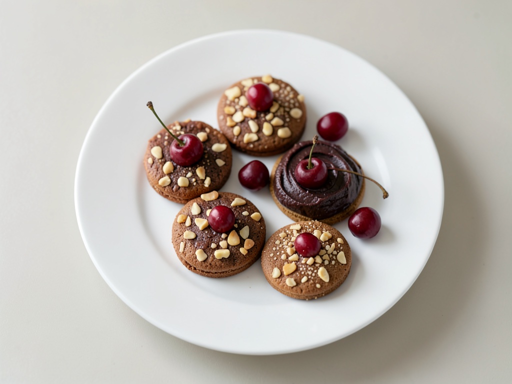 Palline di marzapane al cioccolato con ciliegie