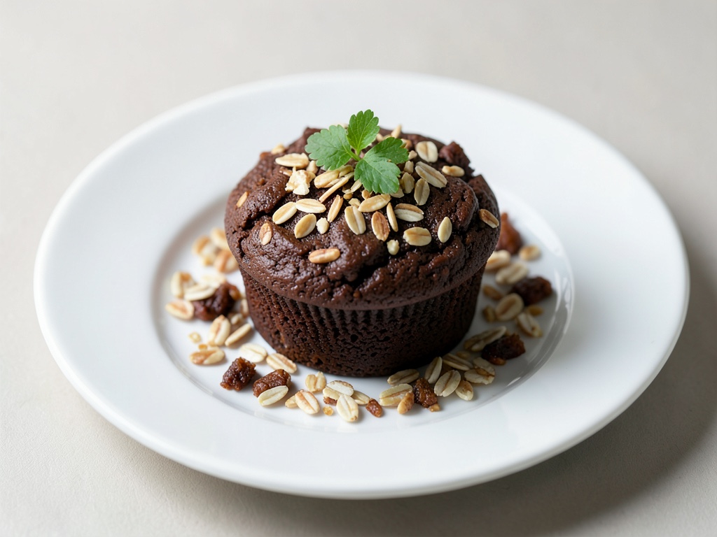 Muffin al cioccolato con fiocchi d'avena