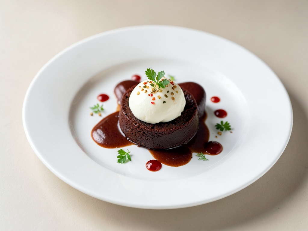 Schokoladen-Herzen mit Vanille-Creme