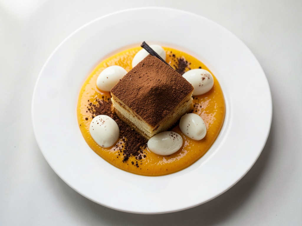 Torri al cioccolato e vaniglia con salsa d'arancia