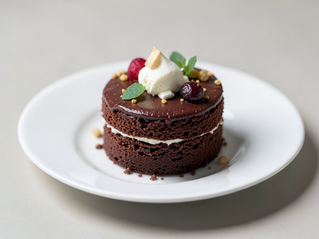 Schokoladenkuchen mit weißer Schokoladencreme