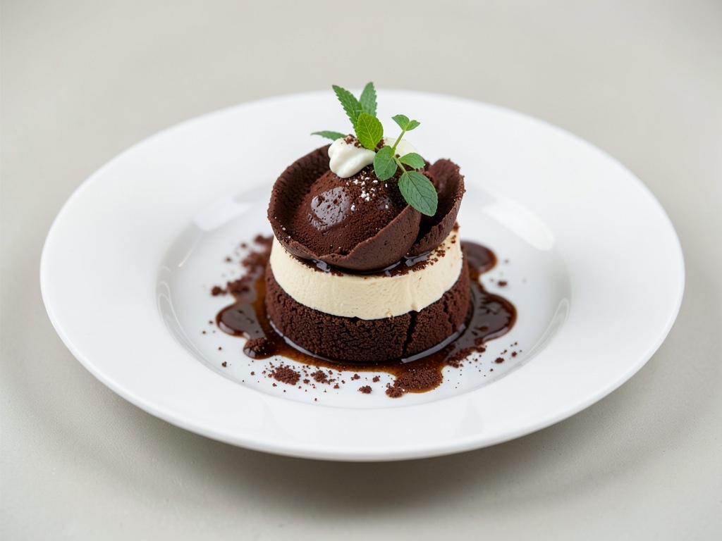 Schokoladenbecher mit Mousse